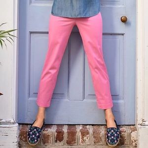 Talbots Barbie Pink Colorful Pop of‎ Color The Perfect Crop Pant Size 10